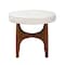 Baxton Studio Theo Japandi Cream Boucle Fabric and Walnut Brown Finished Rubberwood Ottoman Footstool 228-12966-ZORO - alternate 4